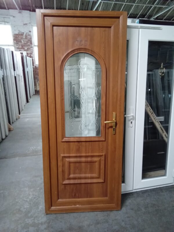 Used Oak Upvc Back Door 860mm x 2100mm 0553