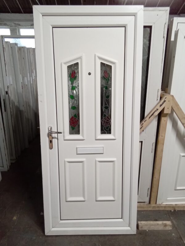 Used White Upvc Front Door 920mm x 2130mm 0432