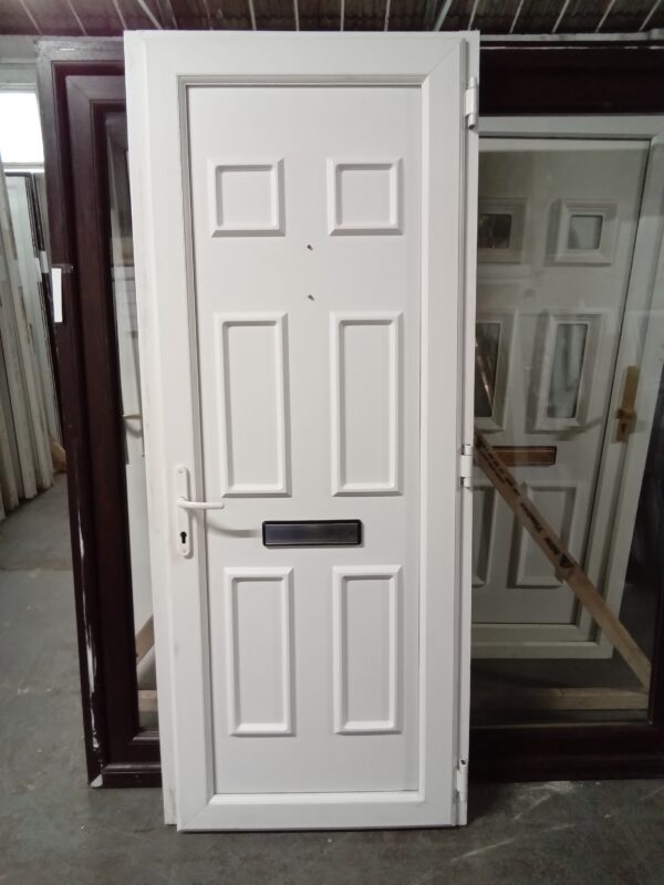 Used Black Upvc Front Door 865mm x 2110mm 0621 - Image 2