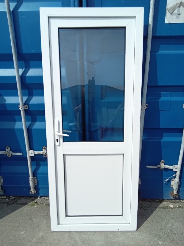 Used White Upvc Back Door 850mm x 2040mm C6D36