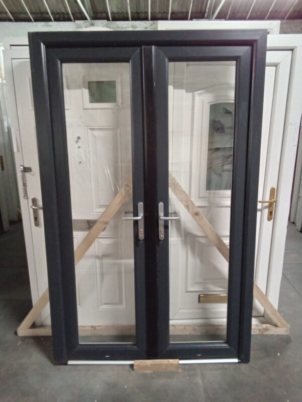 Used Anthracite Grey Upvc French Doors 1305mm x 2055mm EA8