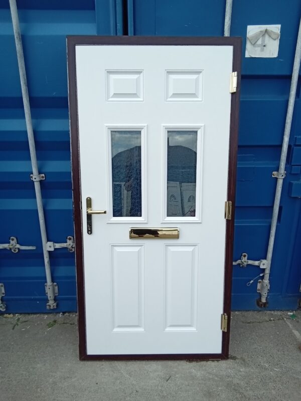 Used Rosewood Composite Front Door 1000mm x 2030mm C6D49 - Image 4