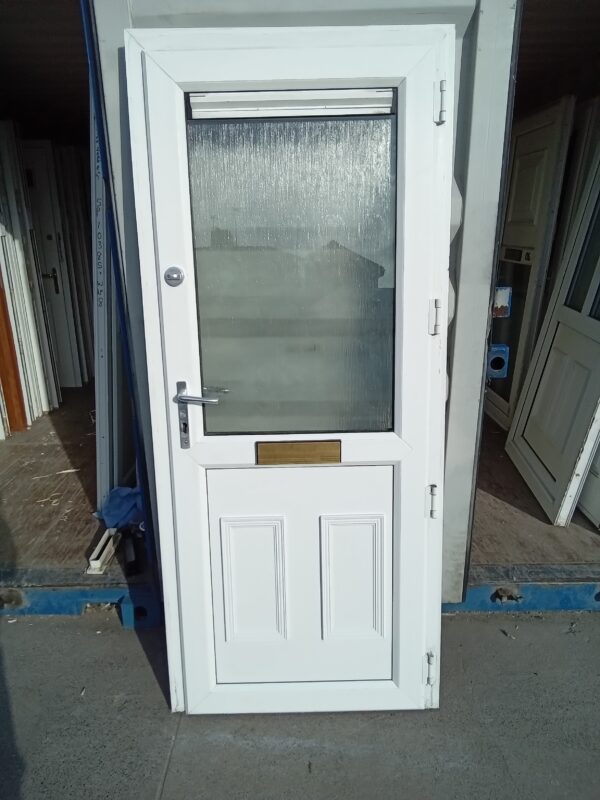 Used White Upvc Front Door 885mm x 2060mm C8D01 - Image 2