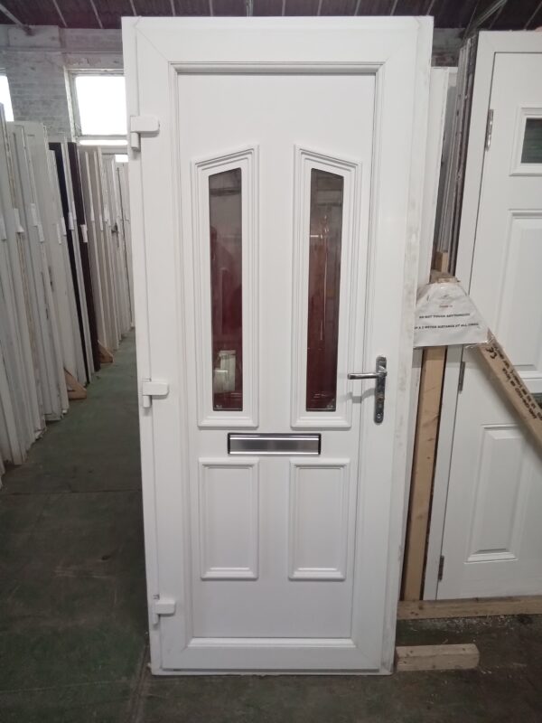 Used White Upvc Front Door 860mm x 2100mm 0251 - Image 2