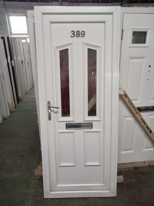 Used White Upvc Front Door 860mm x 2100mm 0251