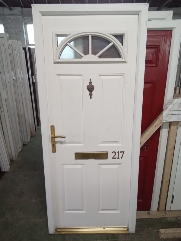 Used White Composite Front Door 880mm x 2095mm 0288
