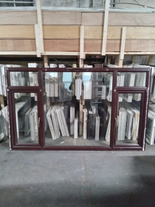 Used Rosewood Upvc Window 2465mm x 1475mm LW0032 - Image 4