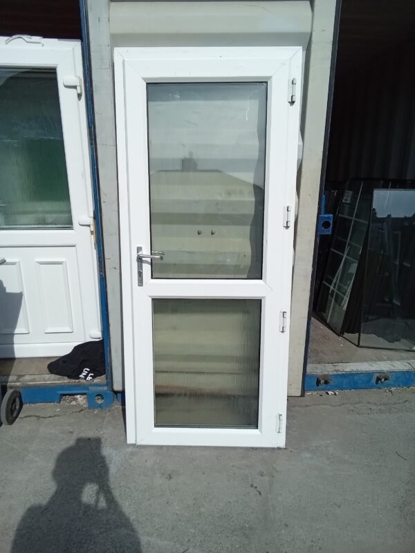 Used White Upvc Back Door And Frame 880mm x 2050mm C6D28 - Image 5