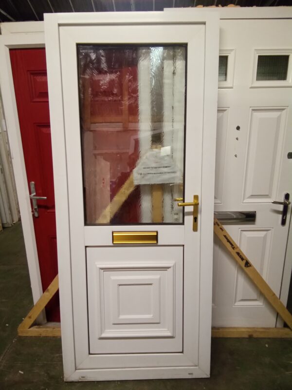 Used White Upvc Front Door 890mm x 2065mm 0318