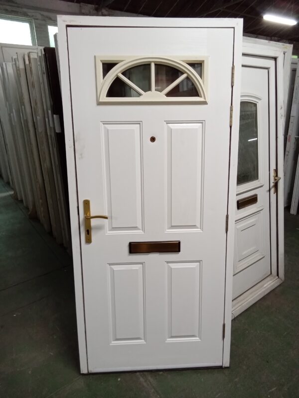 Used Brown Composite Front Door 960mm x 2090mm 0271 - Image 2