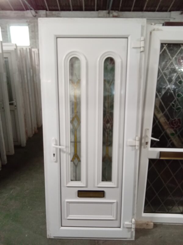 Used White Upvc Front Door 895mm x 2085mm 0342 - Image 2