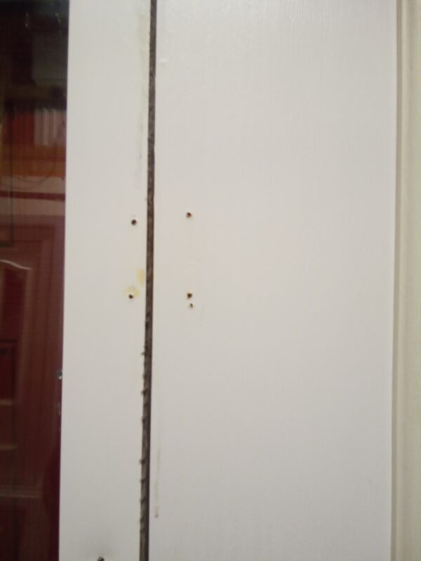 Used red composite front door 965mm x 2090mm 0367 - Image 3