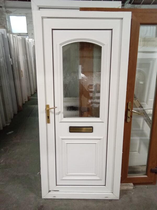 Used White Upvc Front Door 915mm x 2030mm 0171