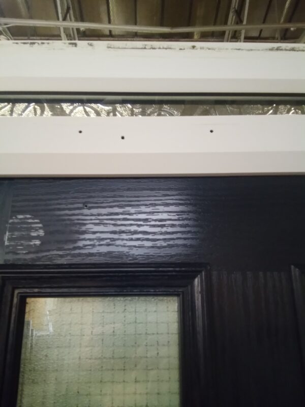 Used Blue Composite front fire door 815mm x 2035mm 0382 - Image 2