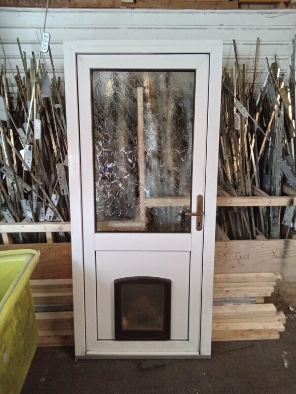 Used White Upvc Back Door 920mm x 2030mm 0633
