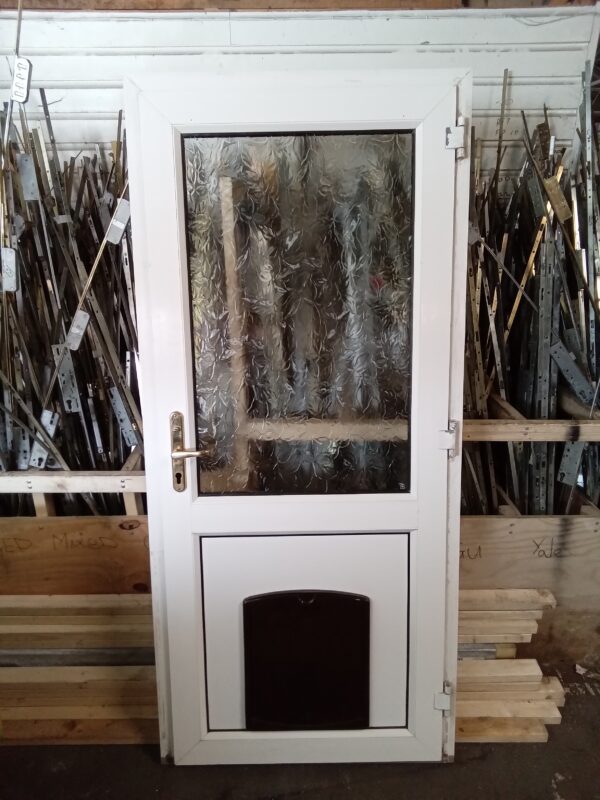 Used White Upvc Back Door 920mm x 2030mm 0633 - Image 2