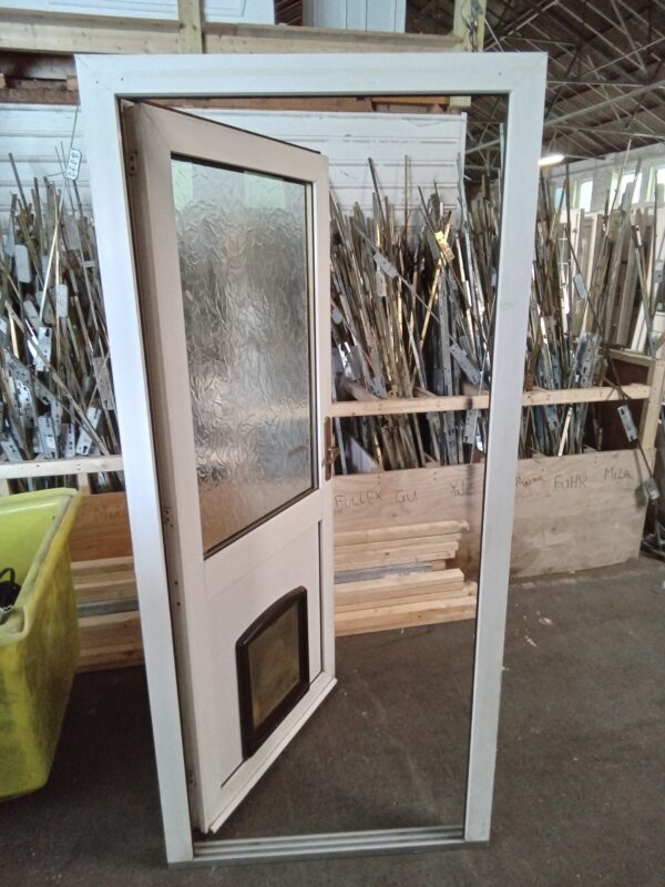 Used White Upvc Back Door 920mm x 2030mm 0633 - Image 5