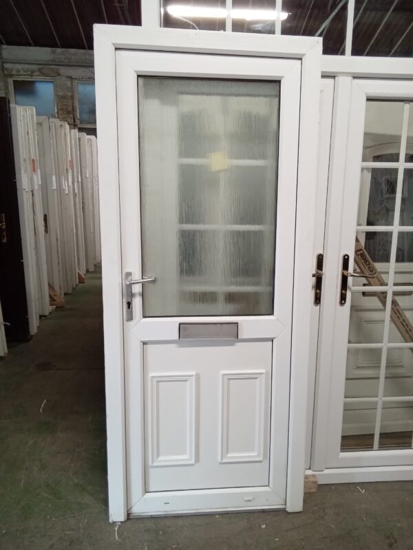 Used White Upvc Front Door 875mm x 2040mm 0191