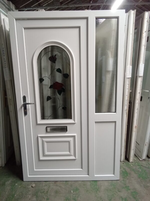 Used White Upvc Front Door And Side Panel 1265mm x 2040mm FD0012