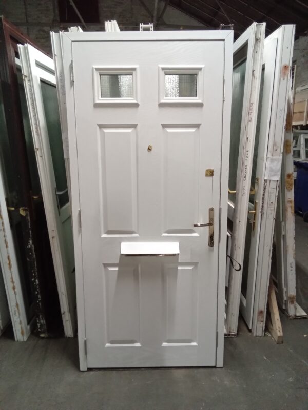 Used Blue Composite Front Fire Door 910mm x 2000mm 0859 - Image 4