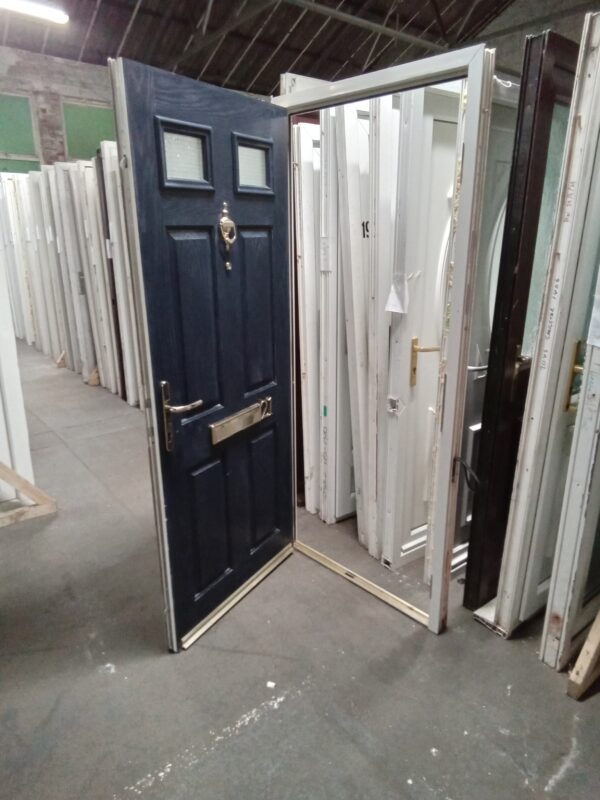 Used Blue Composite Front Fire Door 910mm x 2000mm 0859 - Image 2