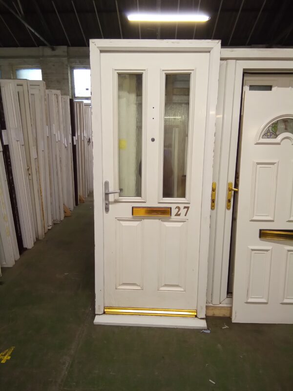 Used White Composite Front Door 895mm x 2105mm 0309