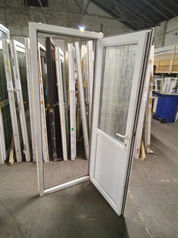 Used White Upvc Back Door 840mm x 2070mm 0692 - Image 2