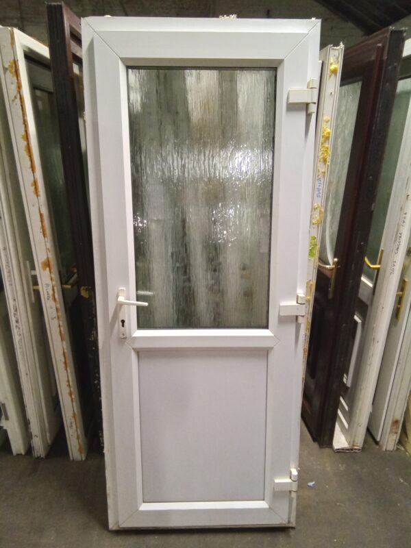 Used White Upvc Back Door 840mm x 2070mm 0692 - Image 3