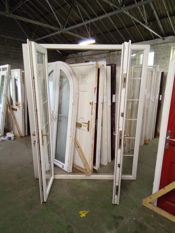 Used White Upvc French Doors 1850mm x 2265mm EA4 - Image 4