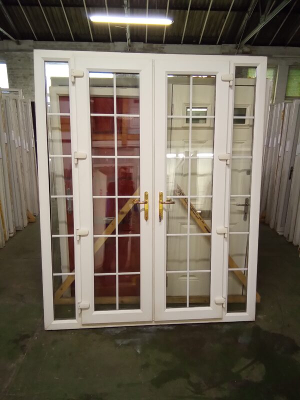 Used White Upvc French Doors 1850mm x 2265mm EA4 - Image 3