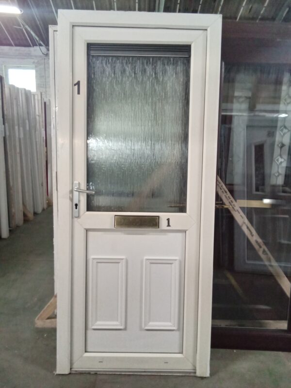 Used White Upvc Front Door 890mm x 2050mm 0339