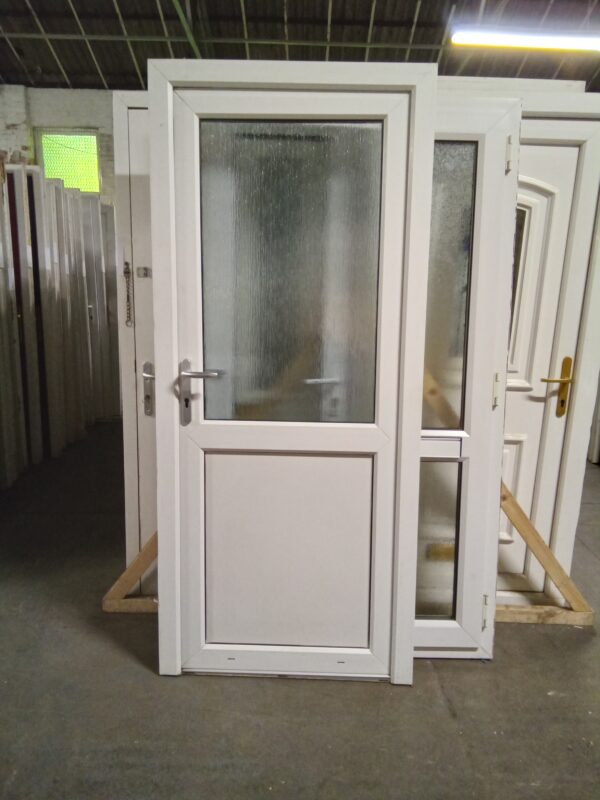 Used White Upvc Back Door 895mm x 2045mm 0821