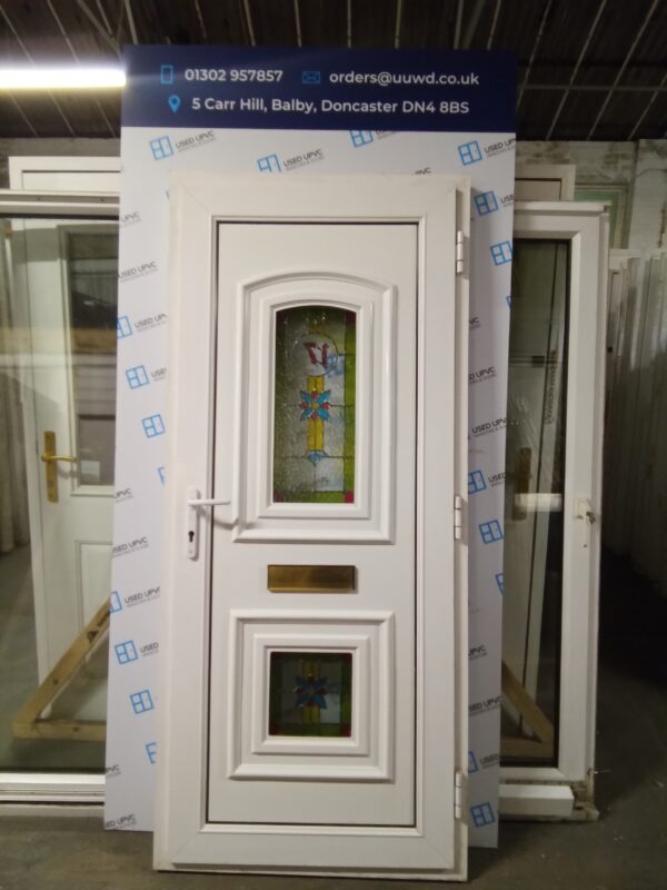 Used White Upvc Front Door 905mm x 2045mm 0337 - Image 3