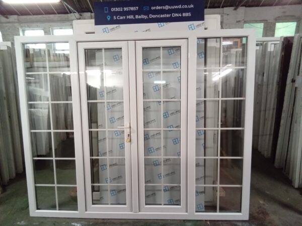 Used White Upvc French Doors And Side Panels 2050mm x 2500mm EA5a