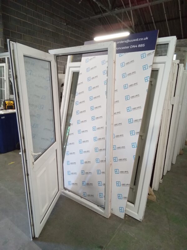Used White Upvc Back Door 930mm x 2095mm 0312 - Image 3