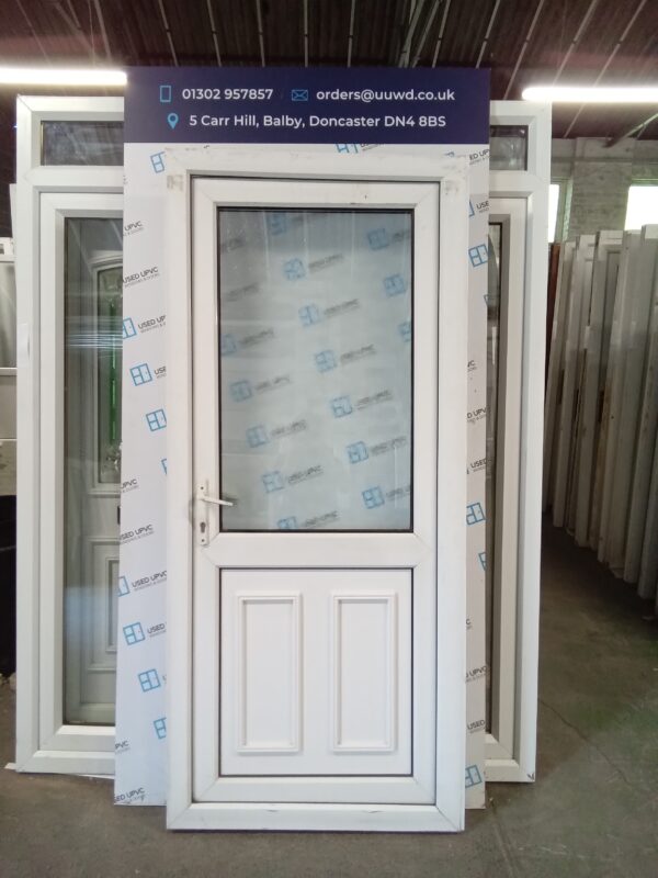 Used White Upvc Back Door 930mm x 2095mm 0312