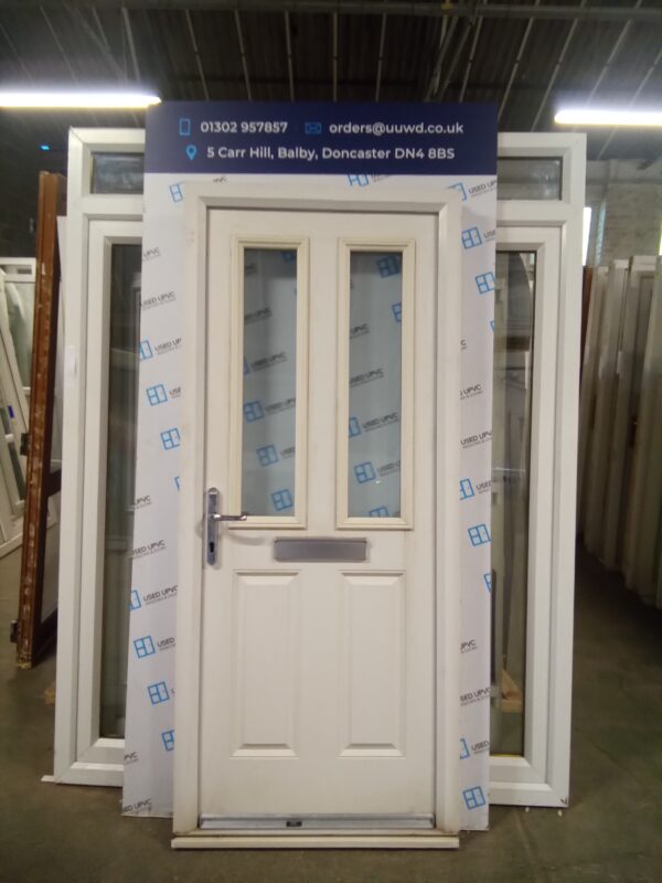 Used White Composite Front Door 910mm x 2110mm 0173