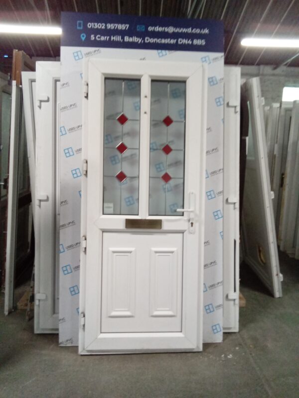 Used White Upvc Front Door 875mm x 2060mm 0441 - Image 2