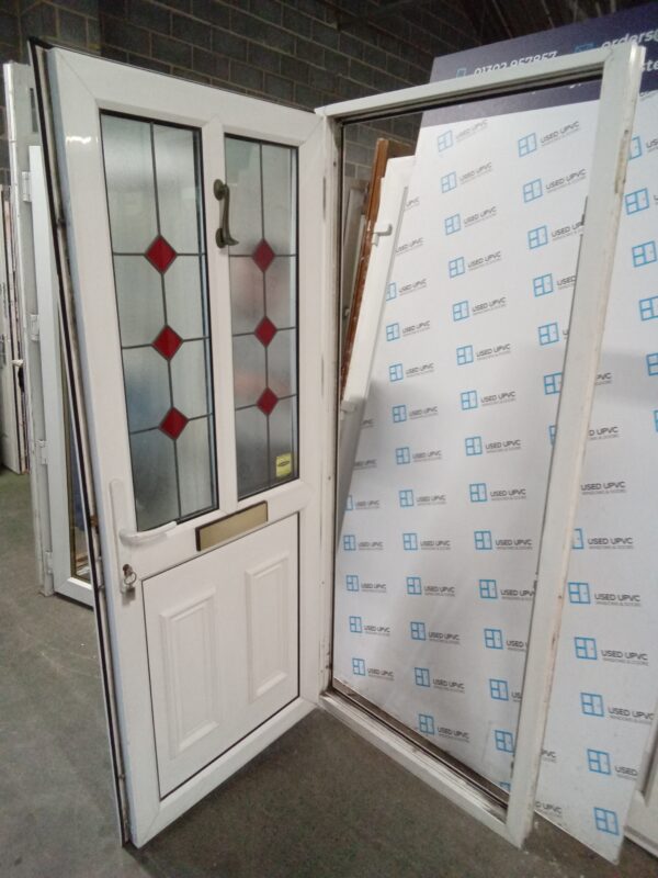 Used White Upvc Front Door 875mm x 2060mm 0441 - Image 4