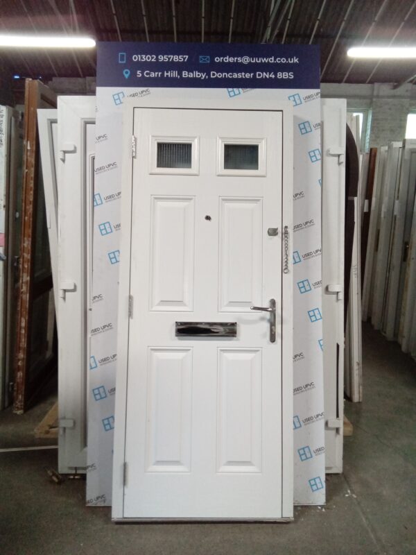 Used Red Composite Front Door 870mm x 2090mm 0817 - Image 3