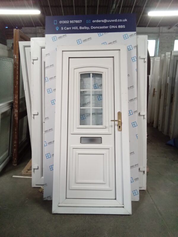 Used White Upvc Front Door 905mm x 2050mm 0130