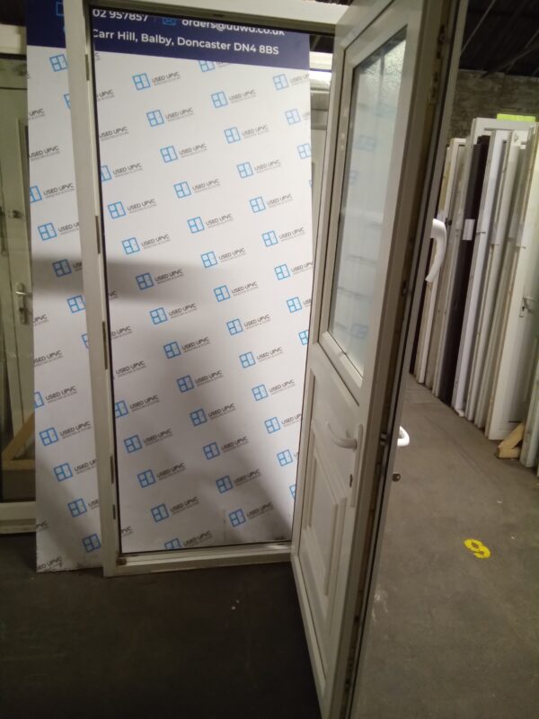 Used White Upvc Back Stable Door 885mm x 2085mm 0845 - Image 4