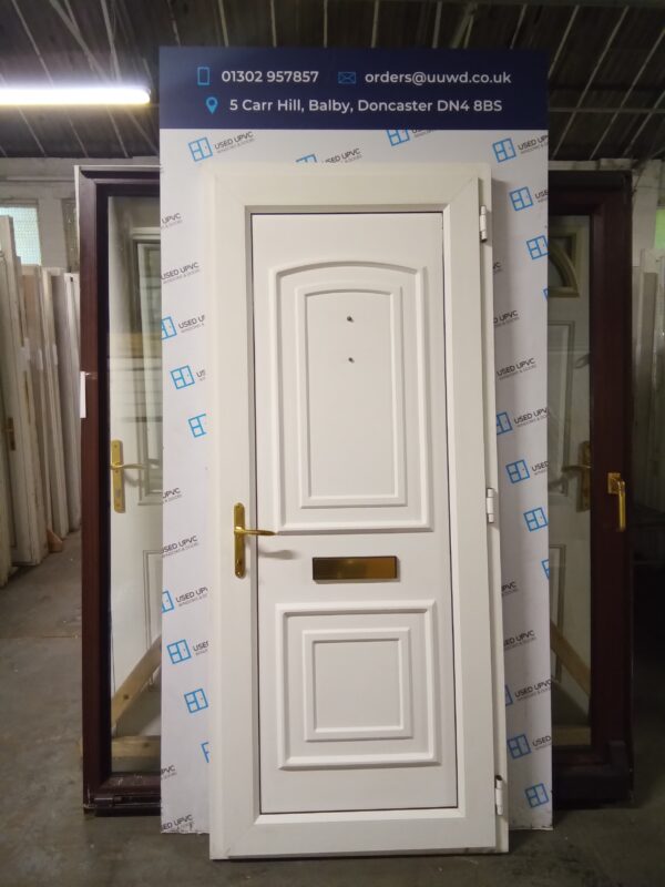 Used White Upvc Front Door 880mm x 2075mm 0430 - Image 3