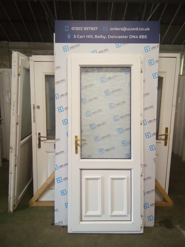 Used White Upvc Back Door 875mm x 2070mm 0172 - Image 3