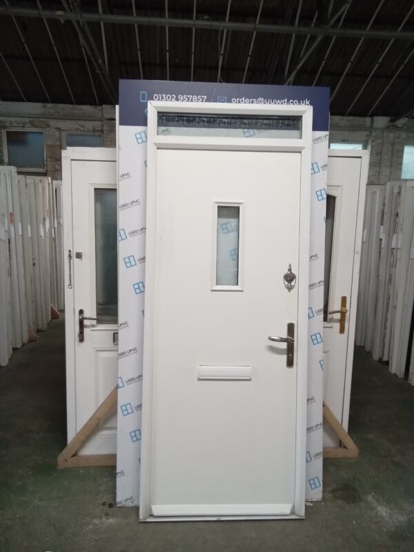 Used White Composite Front Door with Top Light 920mm x 2320mm 0308