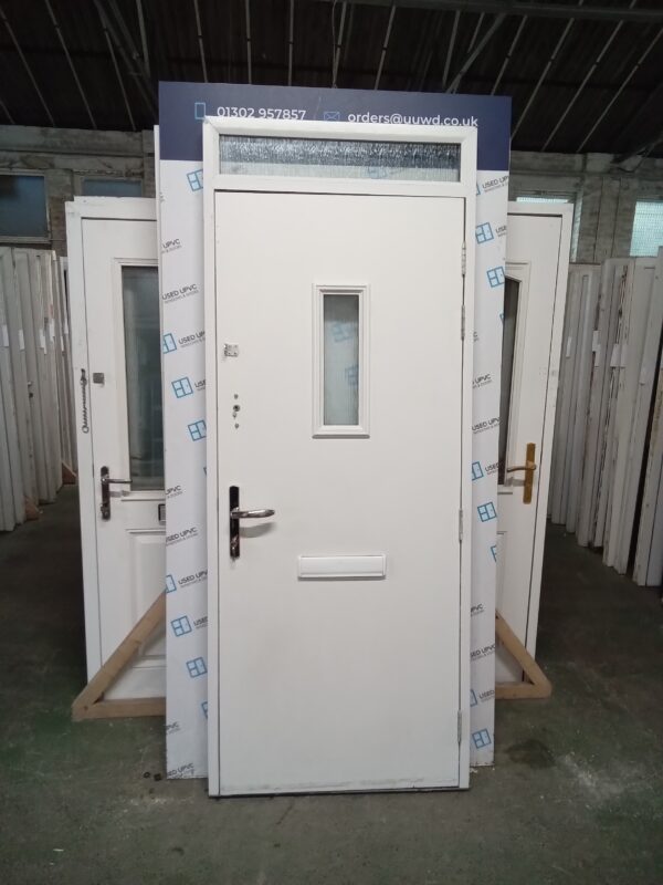 Used White Composite Front Door with Top Light 920mm x 2320mm 0308 - Image 2