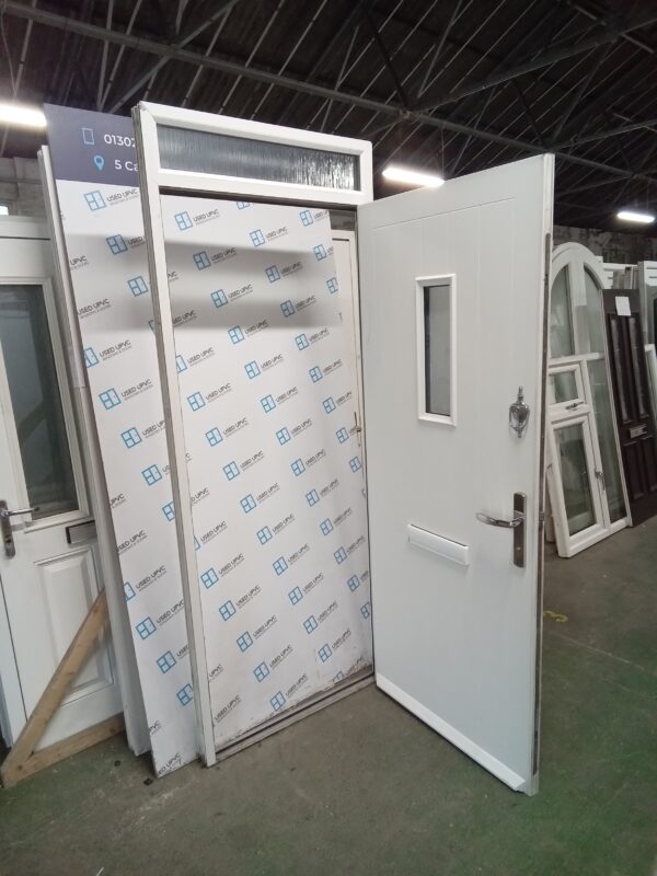 Used White Composite Front Door with Top Light 920mm x 2320mm 0308 - Image 6