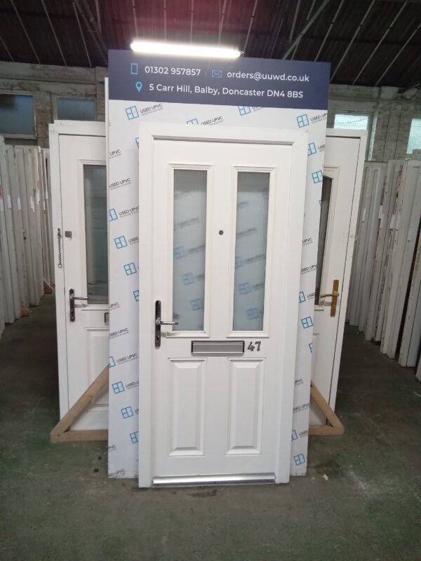 Used White Composite Front Door 900mm x 2055mm 0473