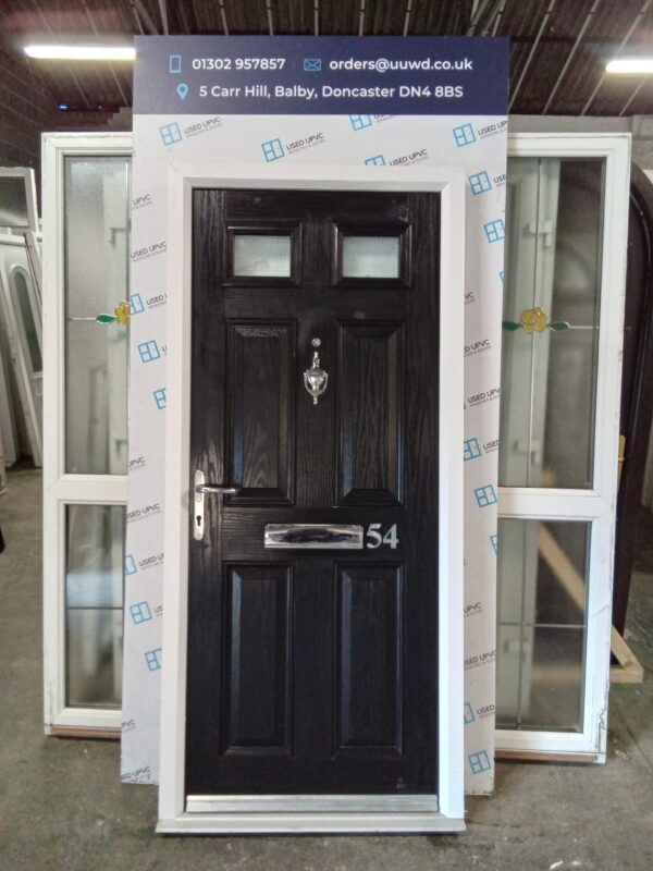 Used Black Composite Front Door 920mm x 2010mm 0056