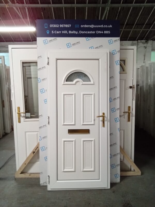 Used Grey Upvc Front Door 900mm x 2015mm 0817 - Image 3